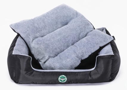 LCPP Faithful Grey Lounger front view with cushion out